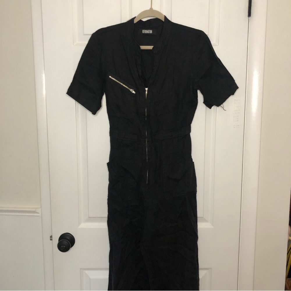 Reformation Flawed Linen Zip Jumpsuit - Picture 3 of 15